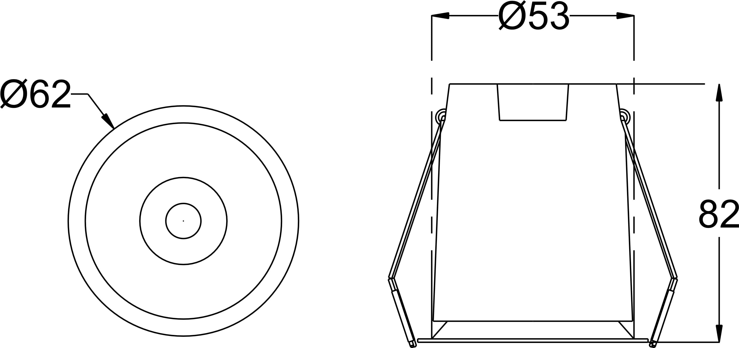 Golf 12 dimension drawing with sizes in mm