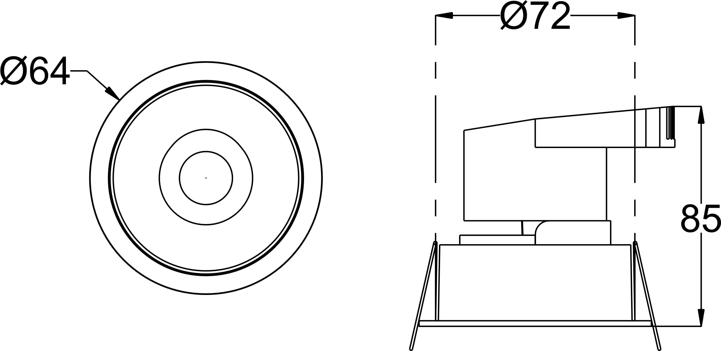 J Series 7 dimension drawing with sizes in mm