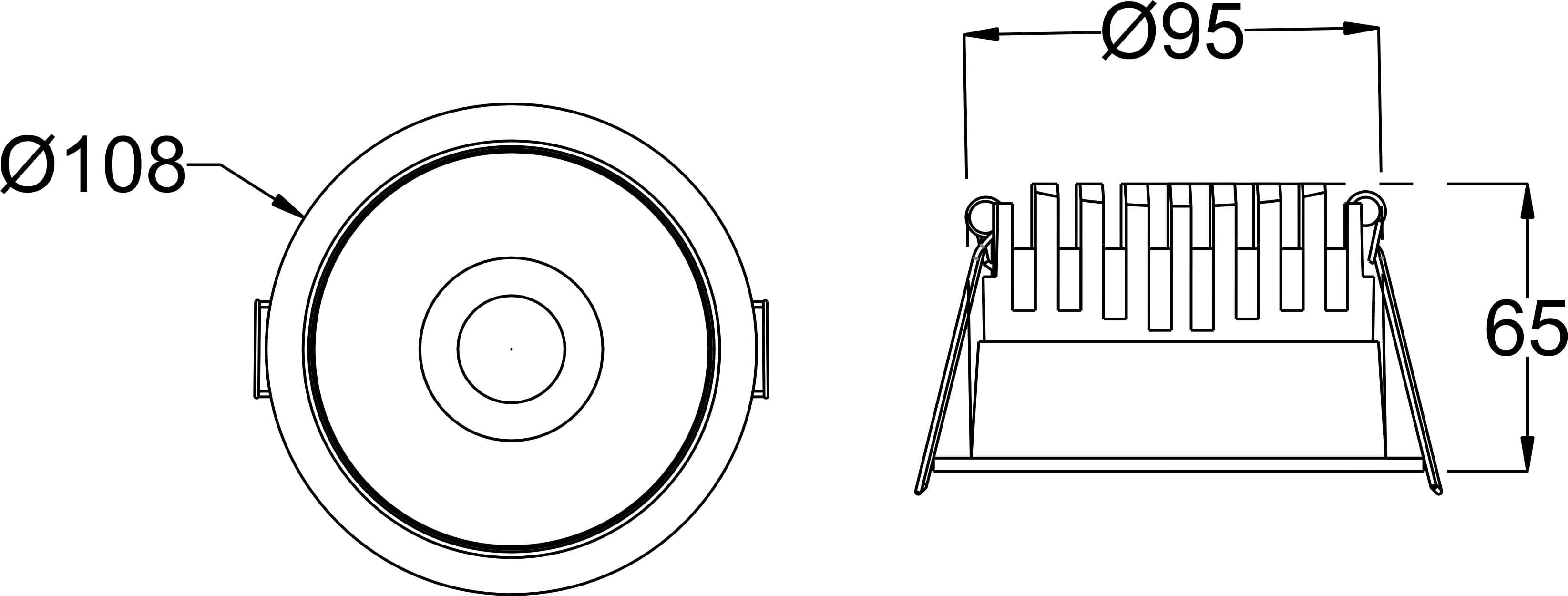 Swift 18 dimension drawing with sizes in mm