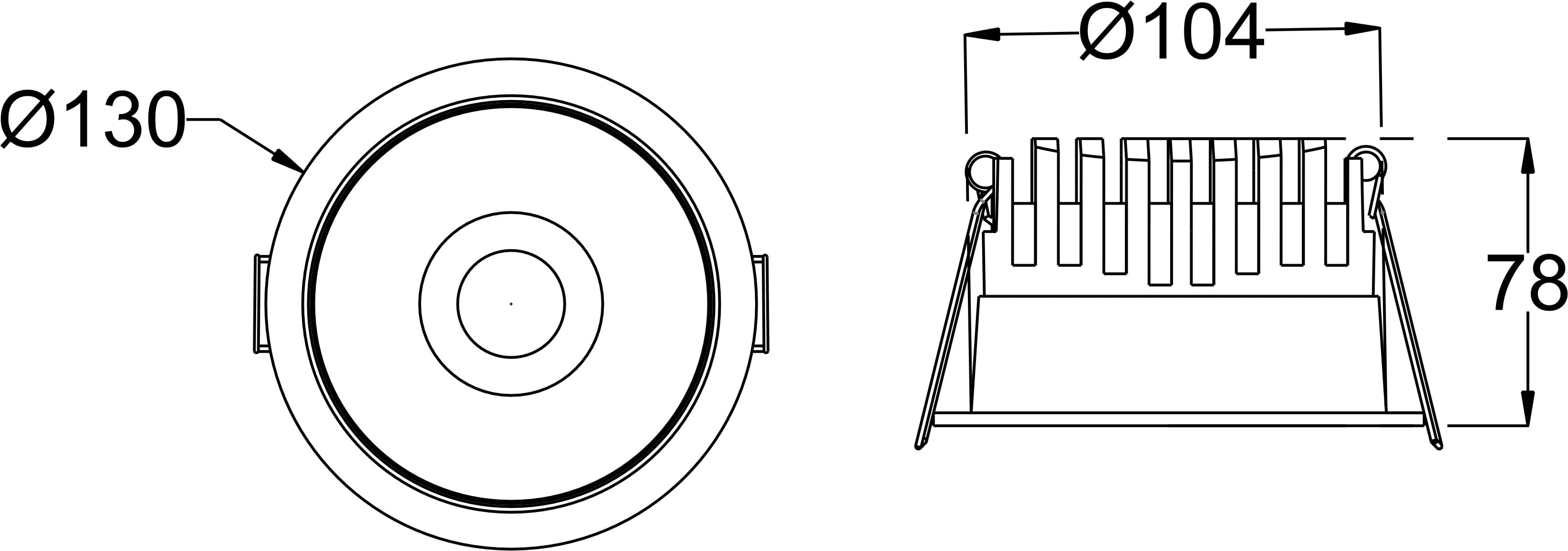 Swift 25 dimension drawing with sizes in mm